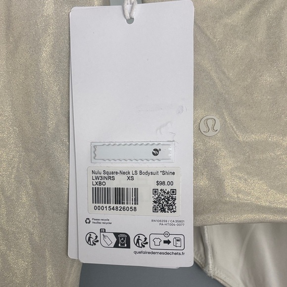 Lululemon Nulu Long Sleeve Bodysuit Gold Shine XS NWT - Picture 2 of 8